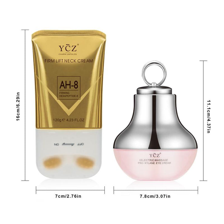 YCZ Neck-Eye Care Tightening & Revitalizing Set - Smooth of Fine Lines, Eye & Neck Treatment, Moisturizer for Enhanced Skin Health - Hydrating Gentle Skincare